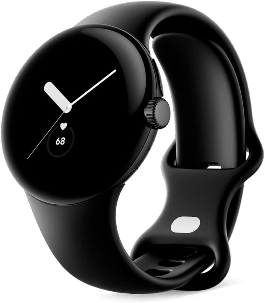 Google Pixel Watch - Android Smart Watch with Activity Tracking - Smart Watch with Heart Rate Tracker - Stainless Steel Case in Matte Black with Obsidian Sports Strap, LTE
