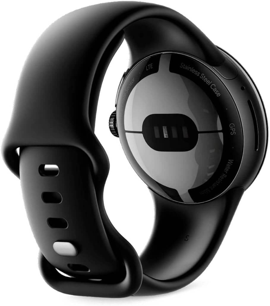 Google Pixel Watch - Android Smart Watch with Activity Tracking - Smart Watch with Heart Rate Tracker - Stainless Steel Case in Matte Black with Obsidian Sports Strap, LTE