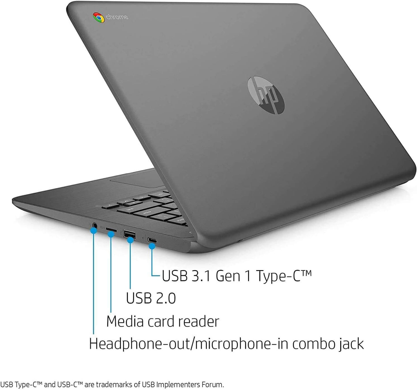 Hp Chromebook 14-Inch Laptop With 180-Degree Hinge, Amd Dual-Core A4-9120 Processor - Fonezone UAE