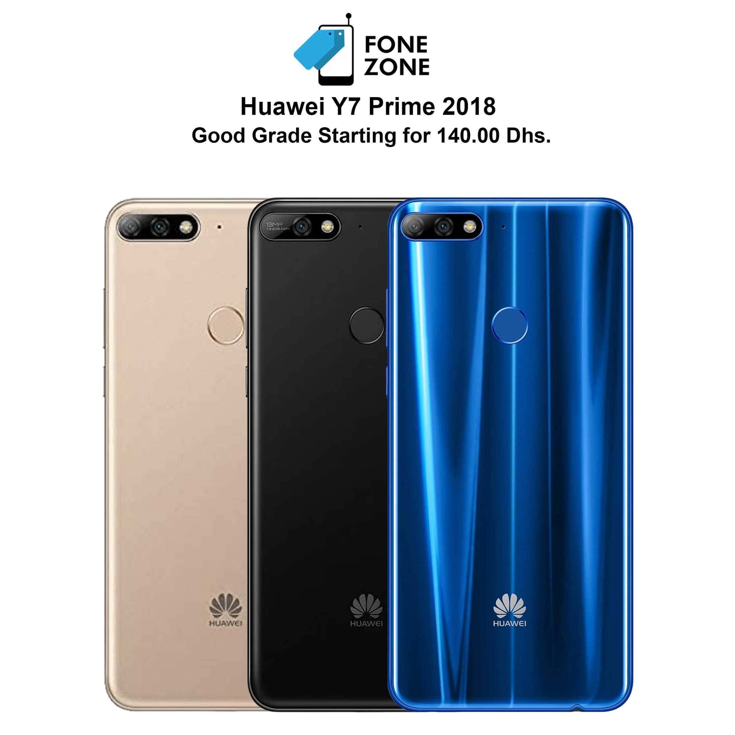 Huawei Y7 Prime 2018 Black 64GB Mobile at Lowest Price in Dubai, UAE