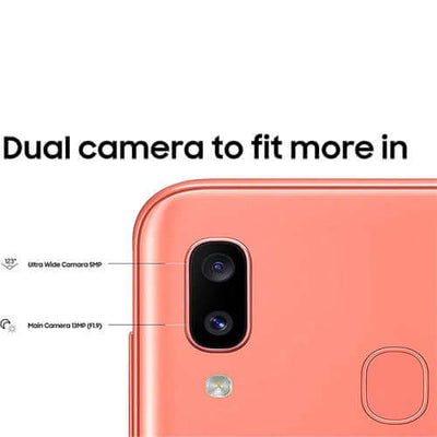 Samsung Galaxy A20e Dual Sim Coral - Camera