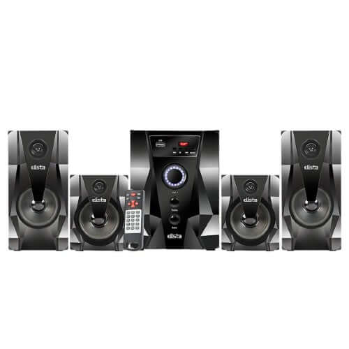 Elista Multi Media Speaker Diamond 4.1 AUTFB, Black & Brown - Fonezone.ae