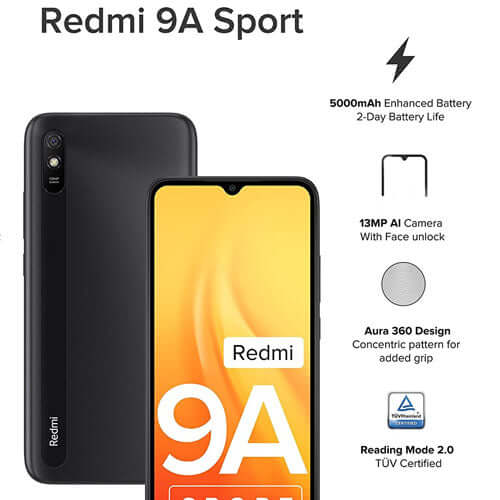 Redmi 9A 128GB 6GB RAM Midnight Black