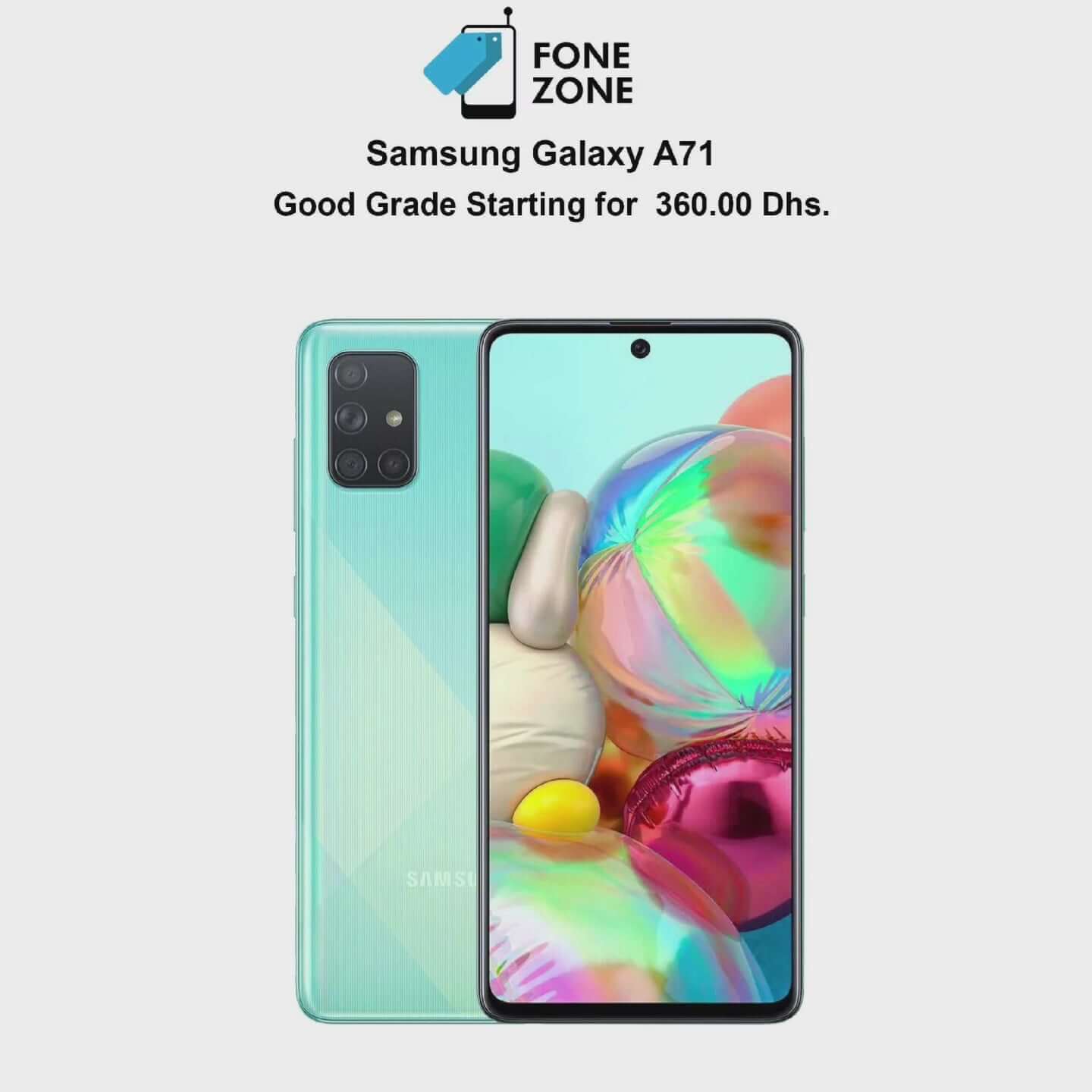 Samsung Galaxy A71 Black 256GB Single SIM Price in Dubai UAE