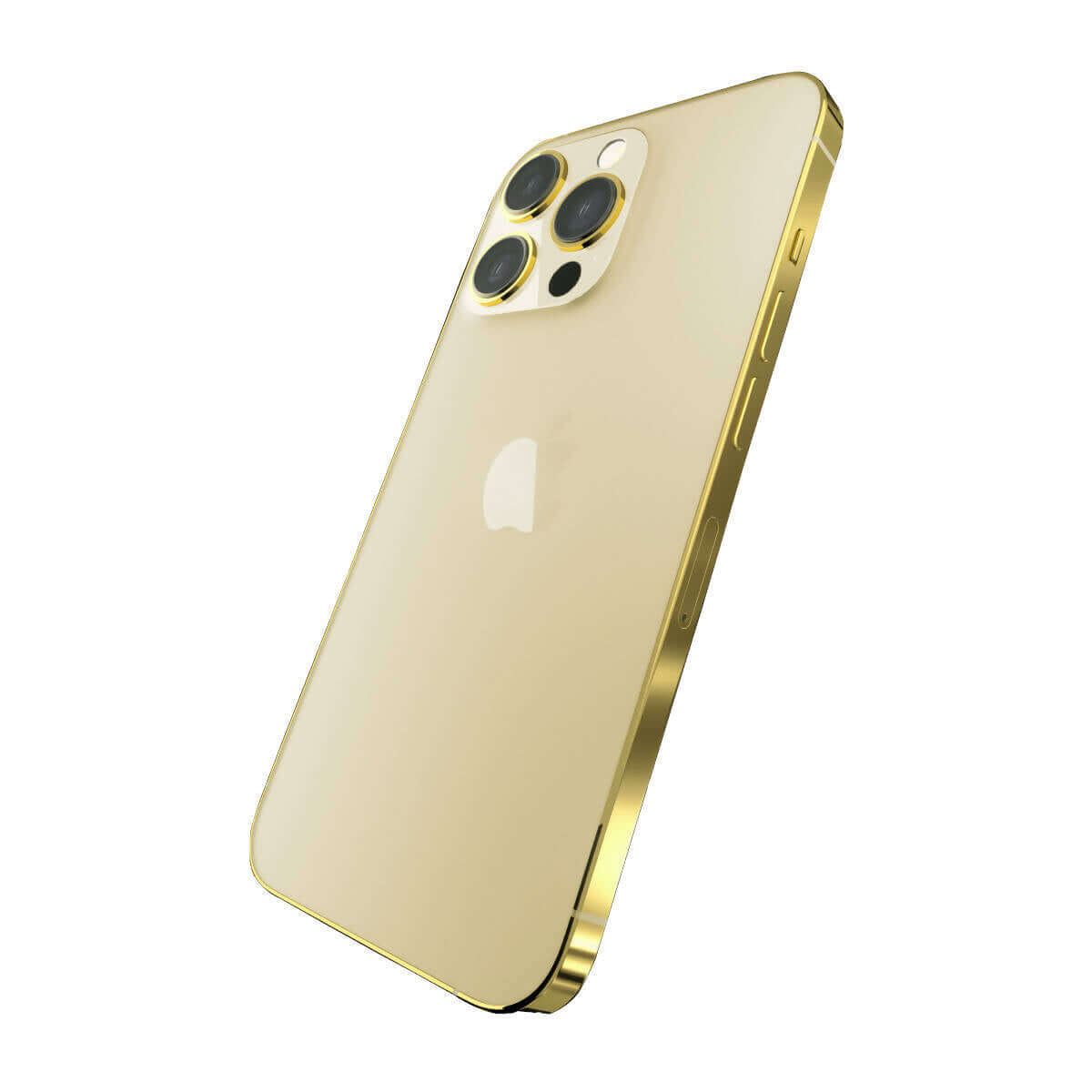 24K Gold Plated Frame Apple iPhone 13 Pro Max - Gold - 128 GB (Side Photo)