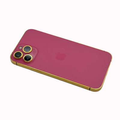 24K Gold Plated Frame Apple iPhone 13 Pro Max - Pink Online at Best price