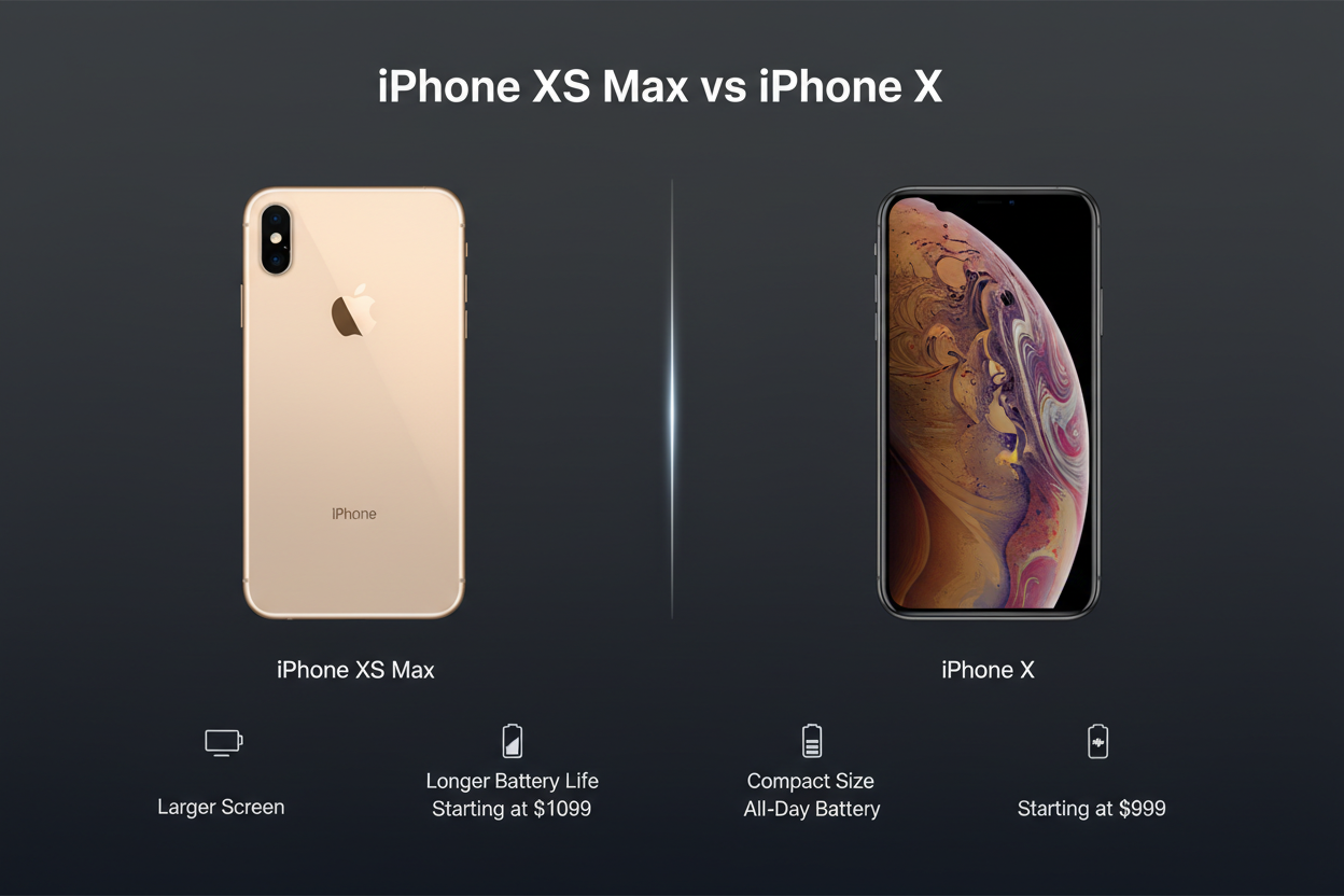 Apple iPhone XS Max and Apple iPhone X - Comparison