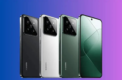 Xiaomi 15 Pro showcasing color options in black, white, and green on a gradient background.