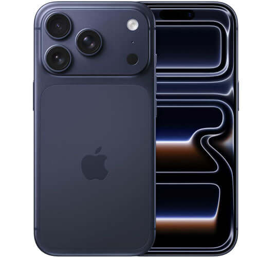 Apple iPhone 17 Pro refurbished model showcasing a sleek design and advanced camera features in dark color.