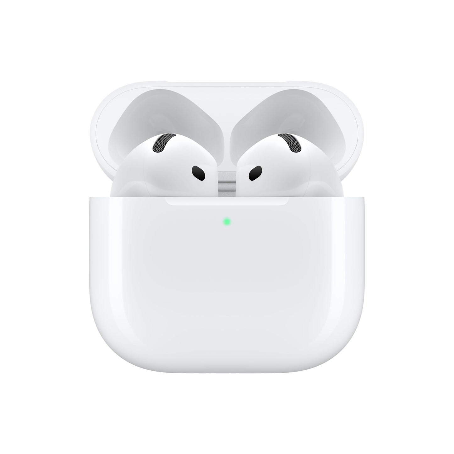 Apple AirPods 4 Wireless Earbuds, Bluetooth Headphones, Personalized Spatial Audio, Sweat and Water Resistant, USB-C Charging Case, H2 Chip, Up to 30 Hours of Battery Life, Effortless Setup for iPhone