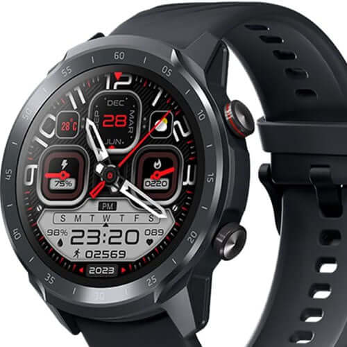 Mibro Smart Watch A2 (Black) - 1.39" HD Display, Bluetooth Calling,
