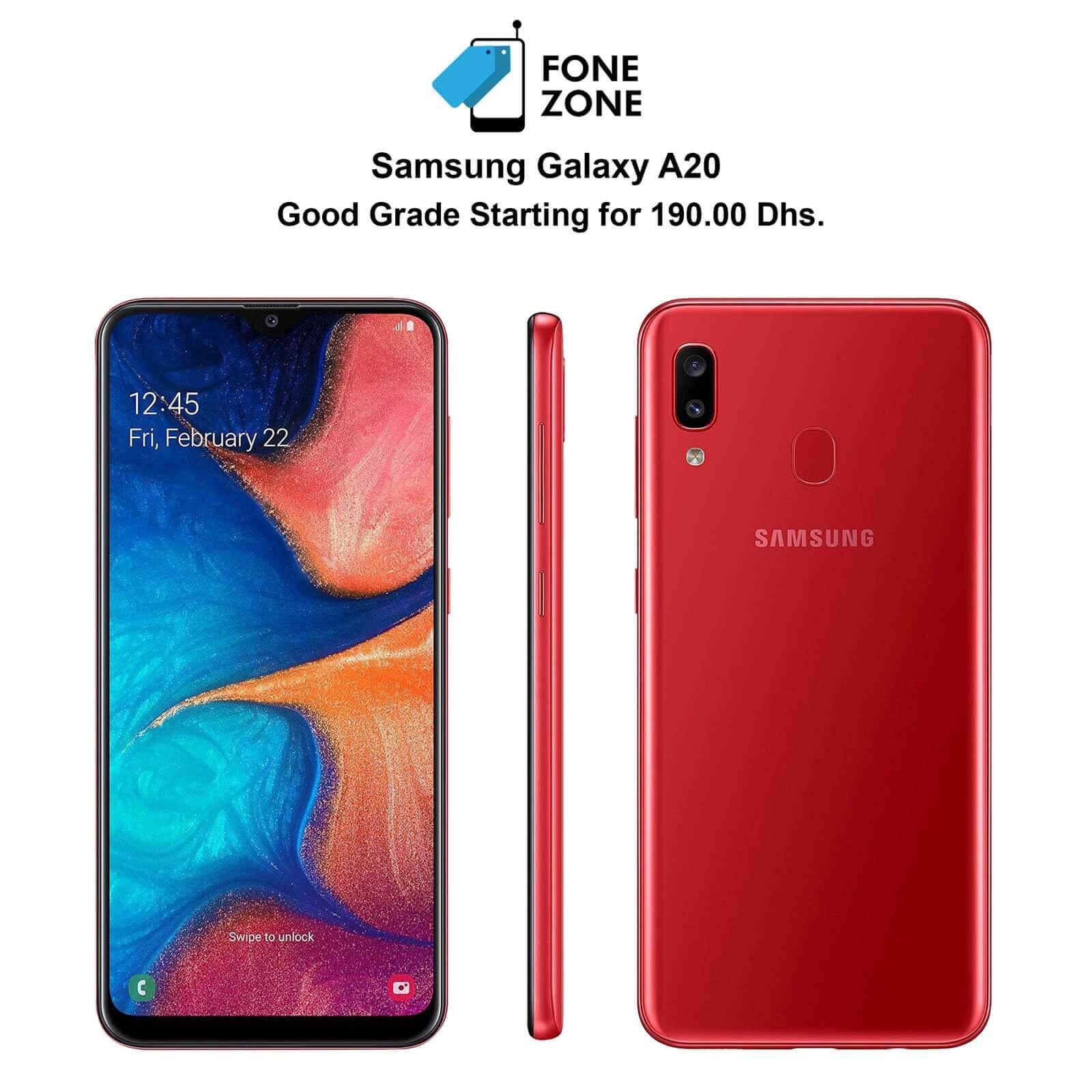 Shop for Samsung Galaxy A20 (Red) in UAE
