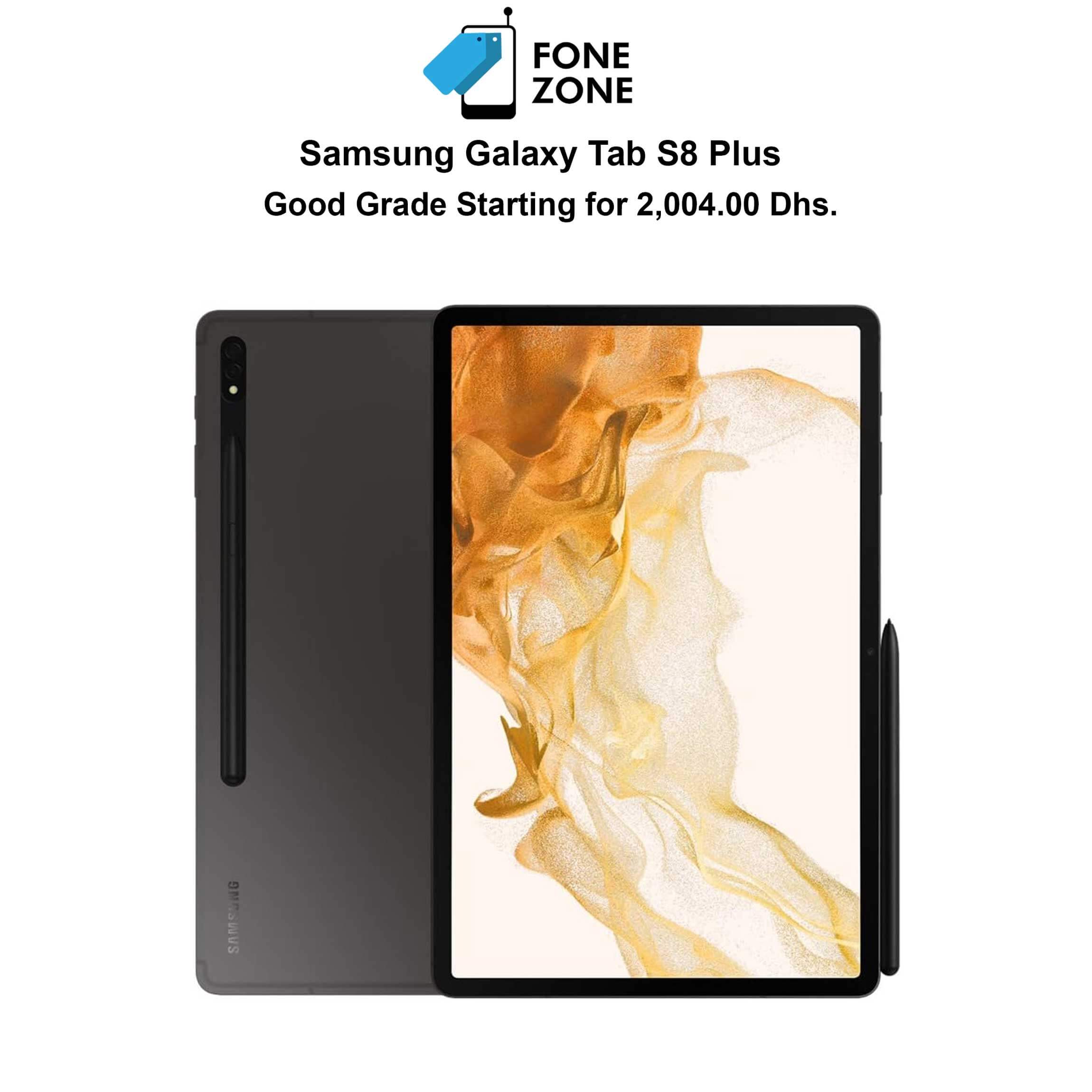 Samsung Galaxy Tab S8 Plus 128GB 8GB single sim Graphite – Fonezone.ae