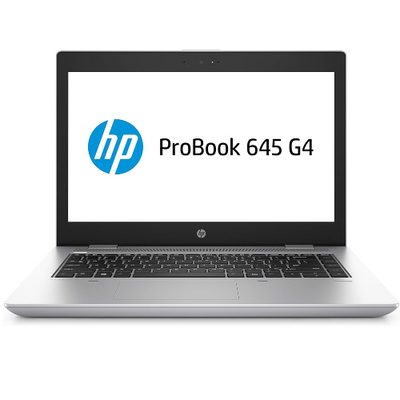 HP ProBook 645 G4 laptop with Ryzen 7, showcasing sleek design and efficient performance.