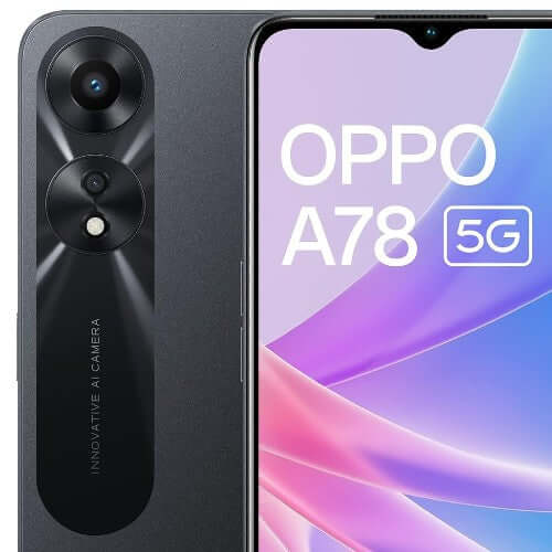 Oppo A78 Smartphone, Glowing Black, 256GB  in UAE