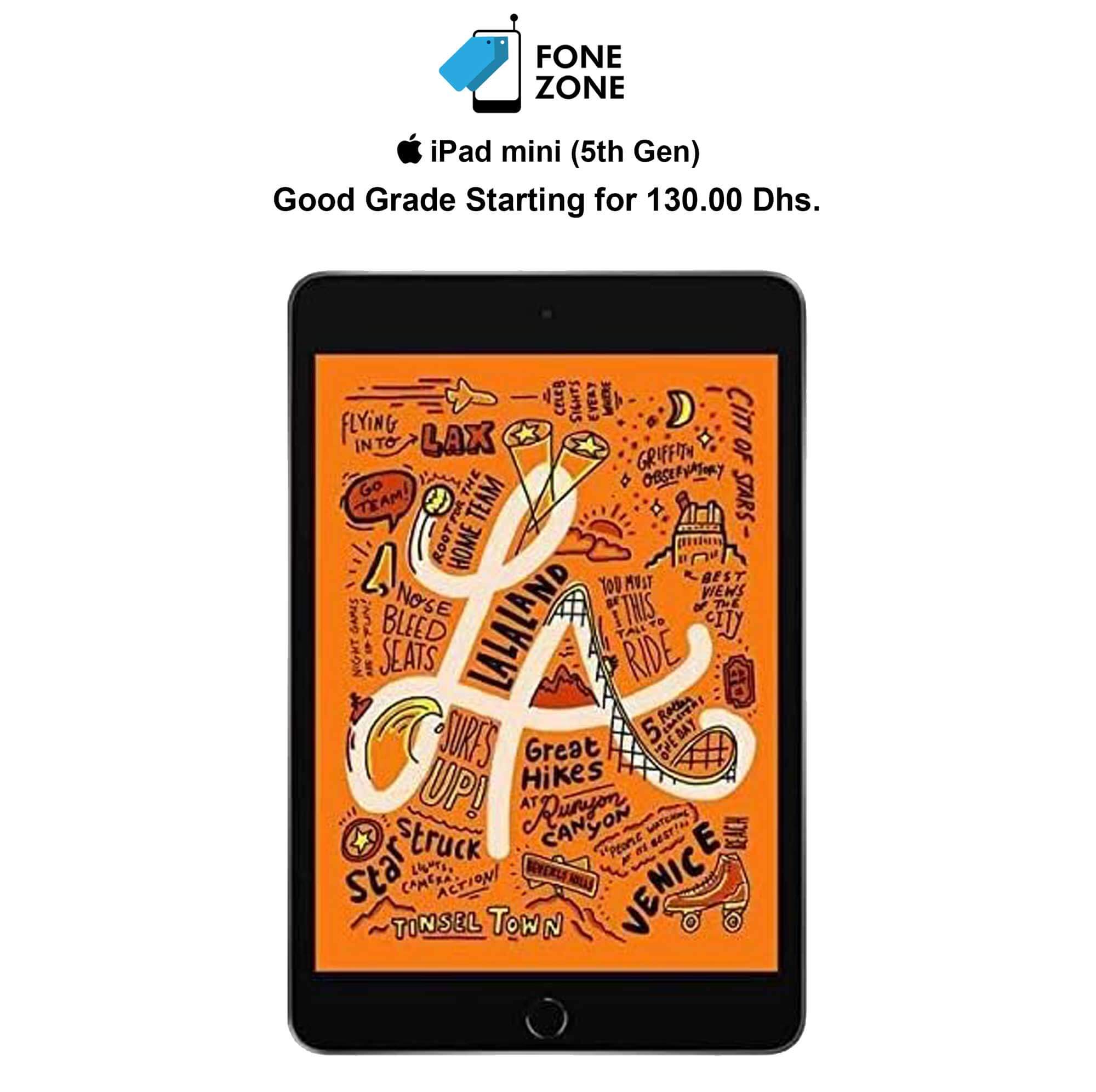 Apple iPad mini (5th generation) 64GB WiFi Gray – Fonezone.ae