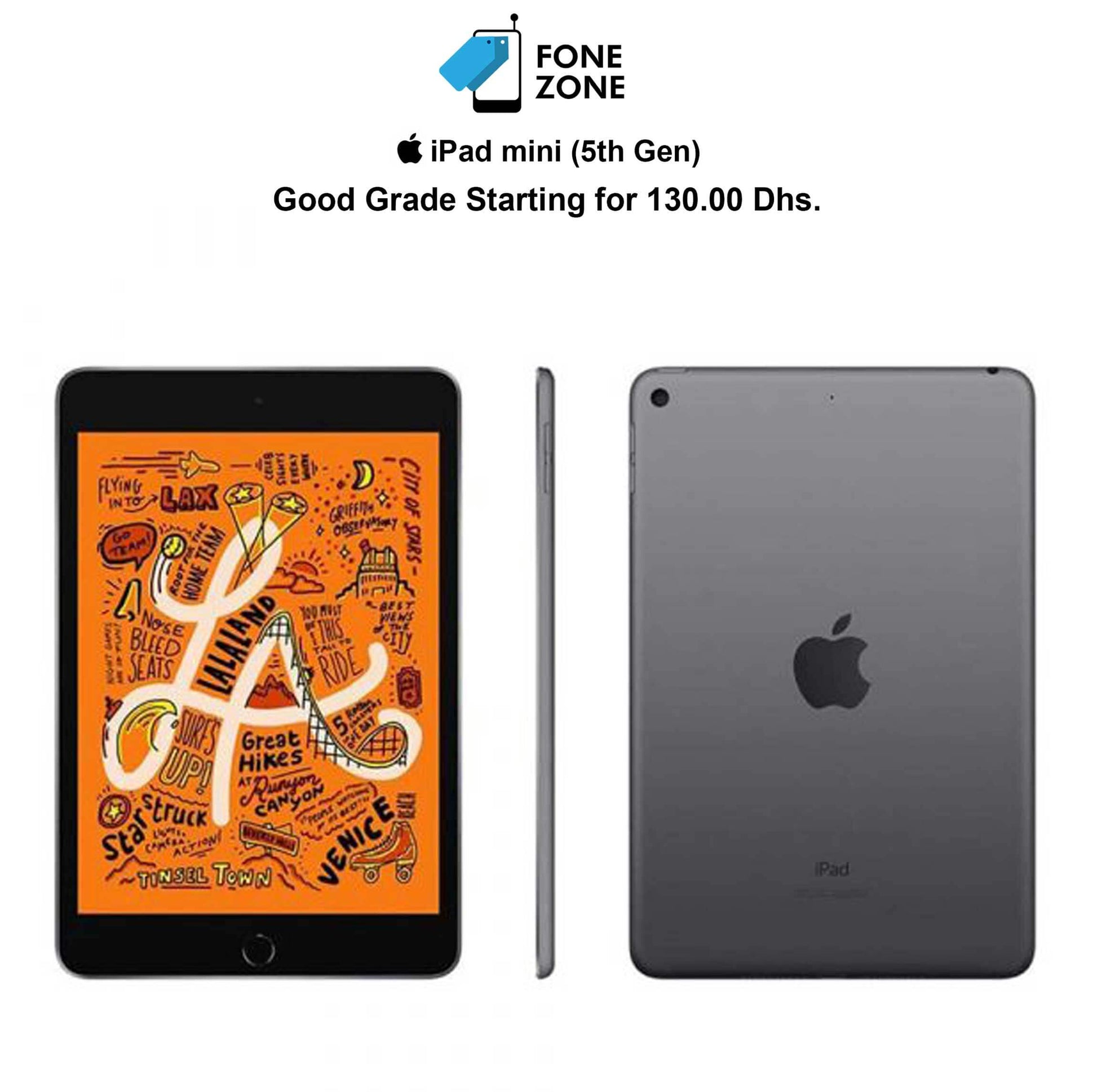 Refurbished iPad mini 5 Wi-Fi 256GB Silver on Fonezone UAE