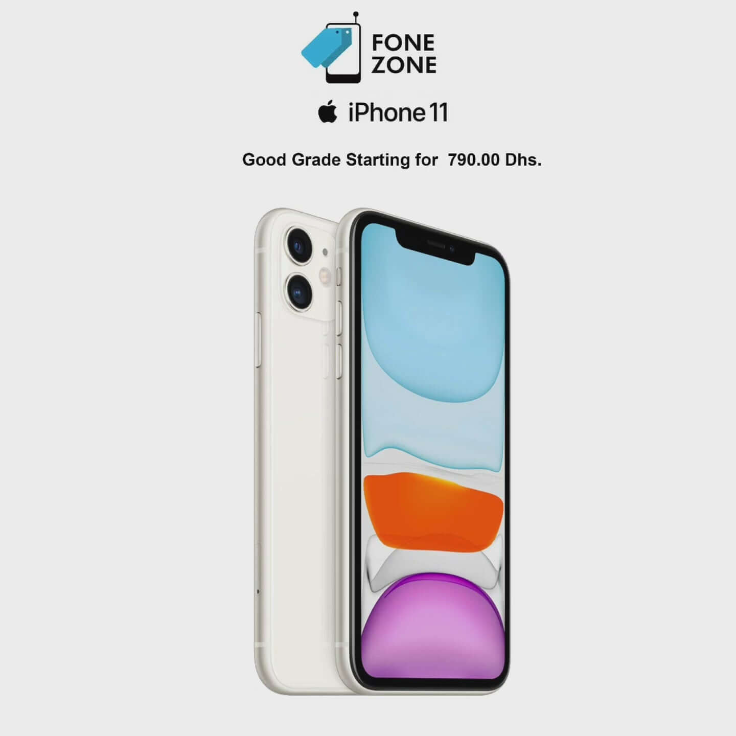 Apple iPhone 11 64GB 4G LTE White – Fonezone.ae