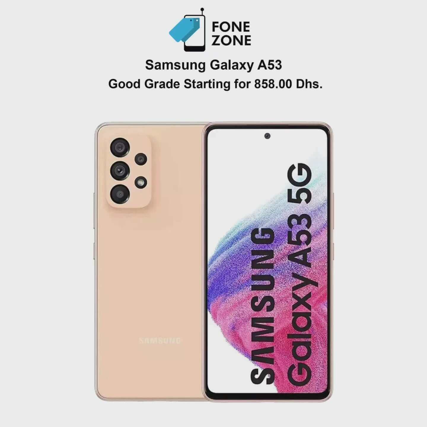 Samsung Galaxy A53 6GB RAM 128GB single sim White – Fonezone.ae