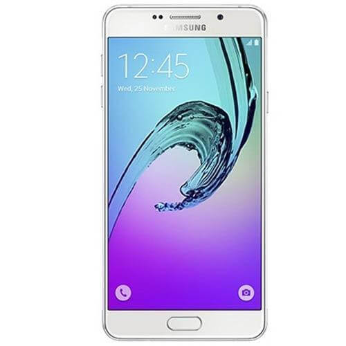 Smartphone image of Samsung Galaxy A7 with a Super AMOLED display and sleek design.