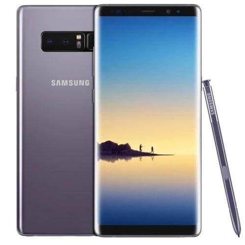 Samsung Galaxy Note 8 64GB 6GB RAM Orchid Grey smartphone with S Pen and stunning display.