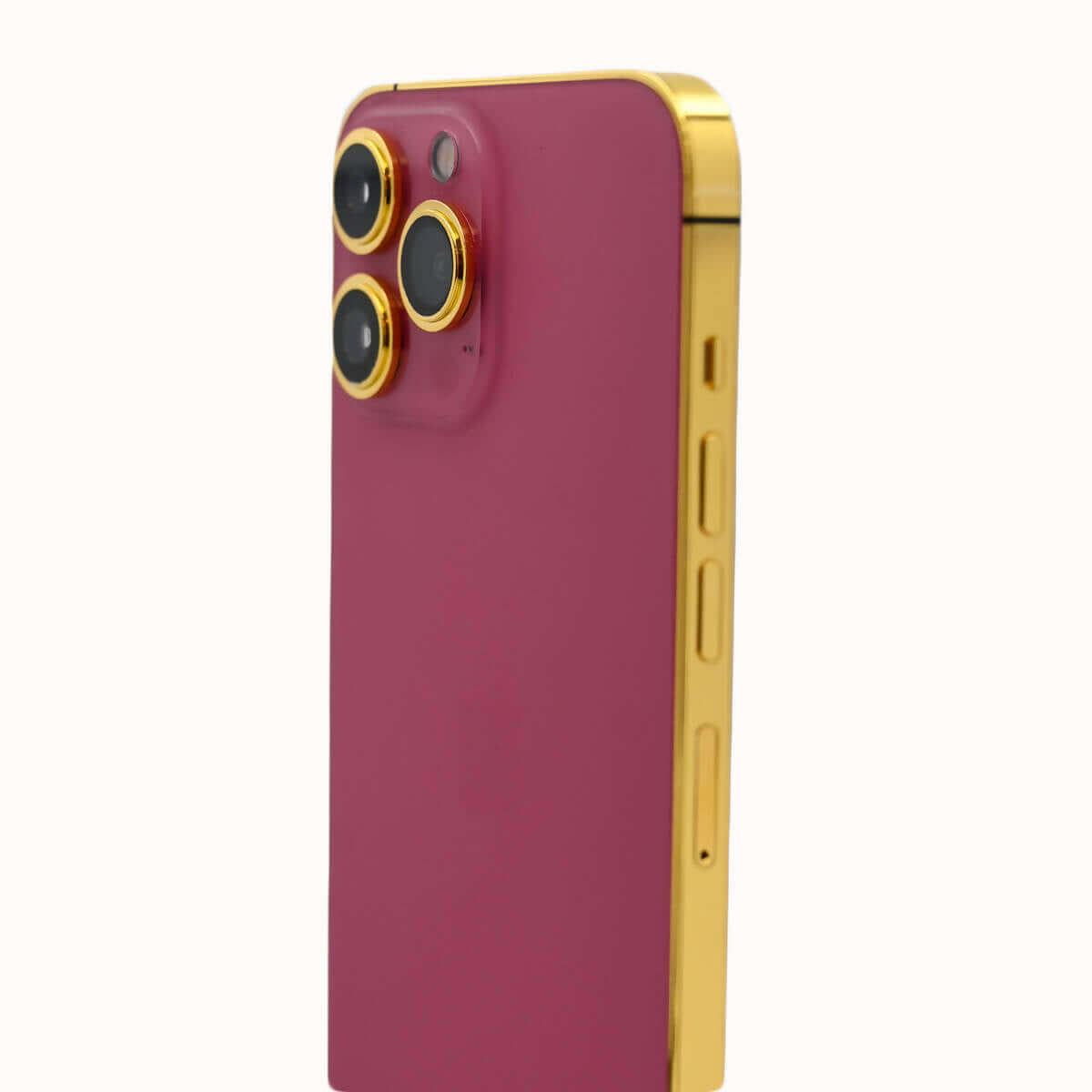 24K Gold Plated Frame Apple iPhone 13 Pro Max - Pink128 GB in Dubai, UAE