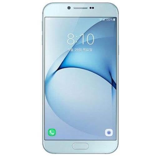 Samsung Galaxy A8 2016 smartphone showing display with time and app icons.